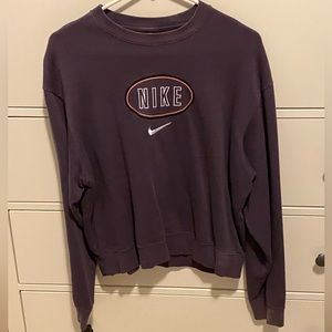 Purple Nike crew neck sweater, petite, small